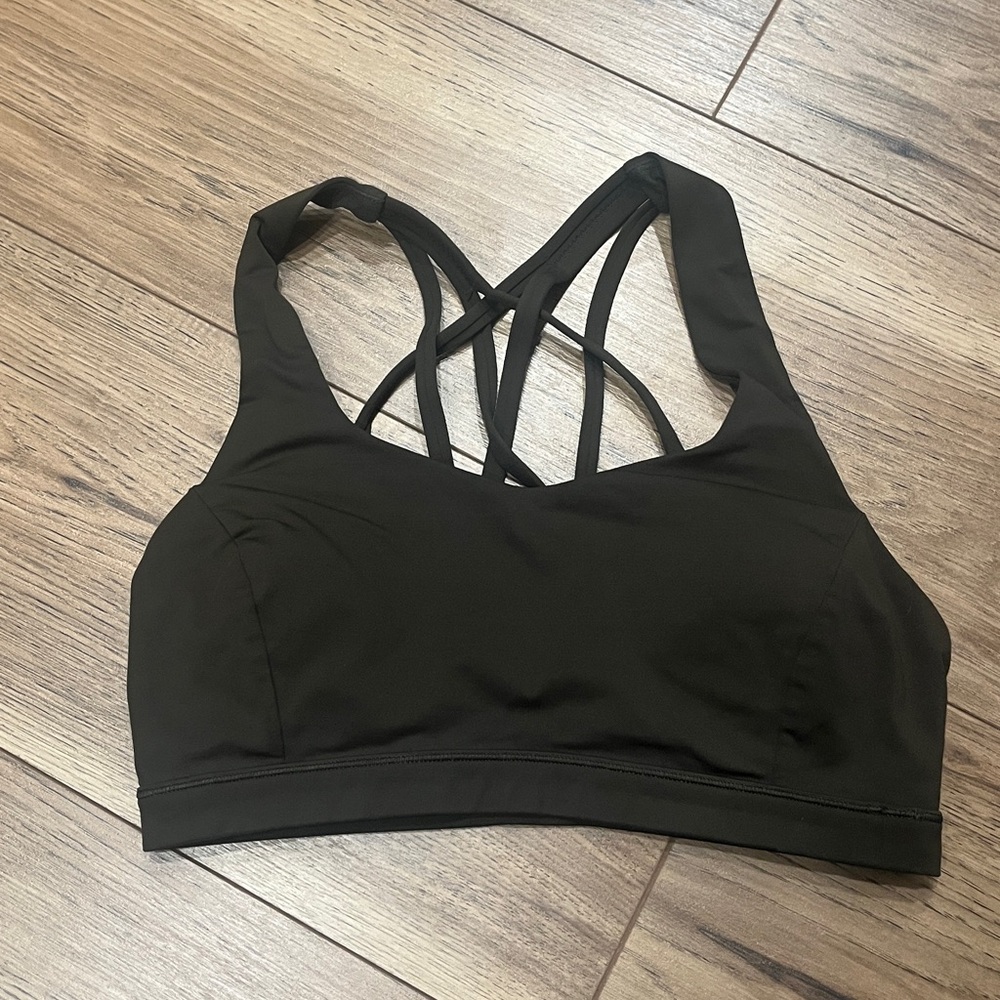 Olive Strappy Sports Bra Lululemon size 6